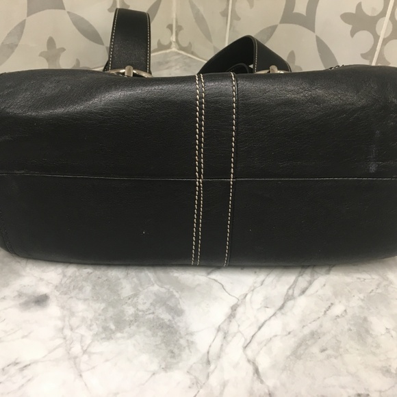 Coach #F10911 Satchel Handbag, Black w/Nickel - Picture 4 of 7